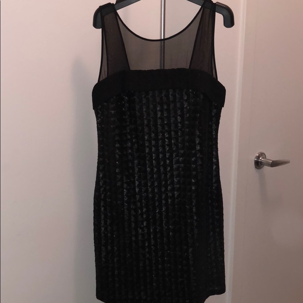 Erin Fethersten size 8 black sequin cocktail dress